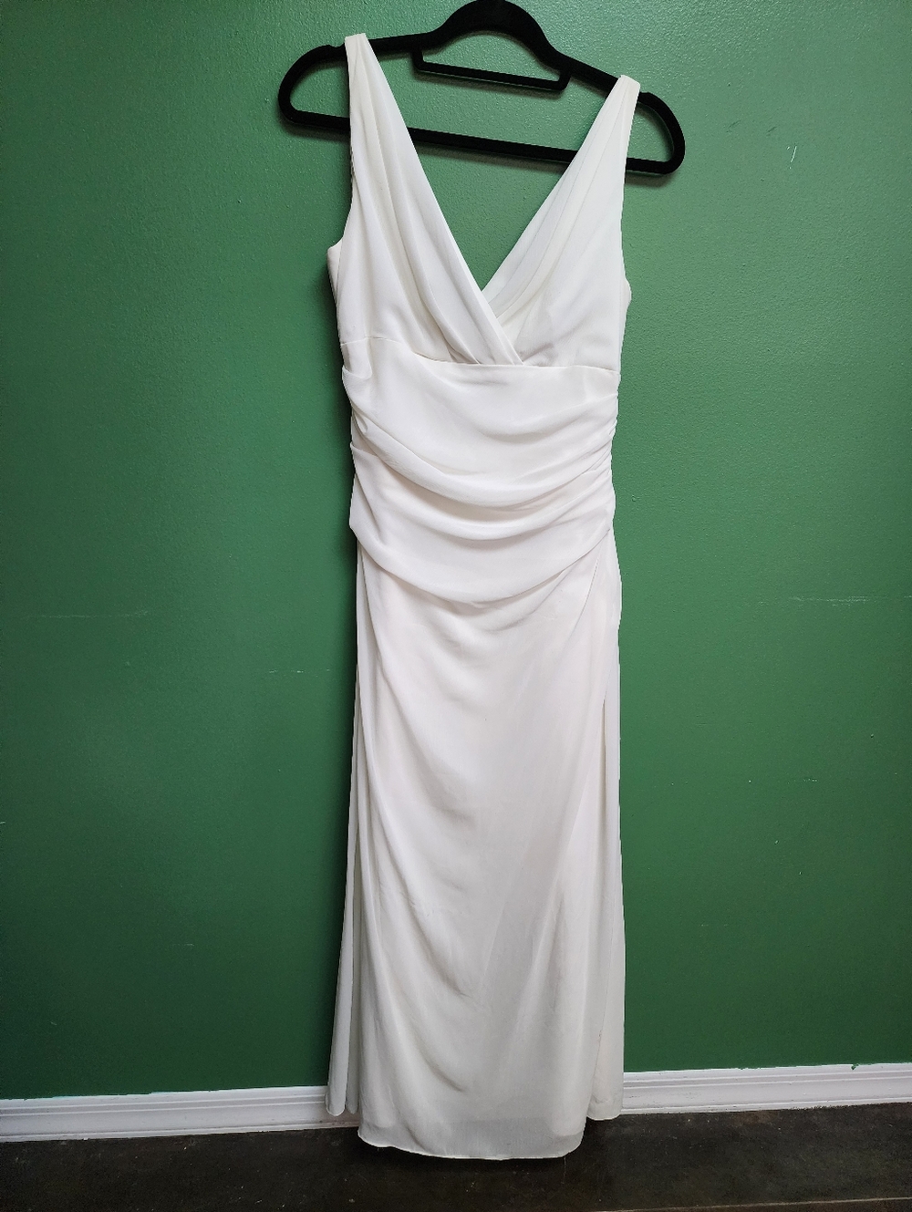 Watters WTOO Ivory Ruched Formal Dress Size 12 Elegant Bridal  Gown